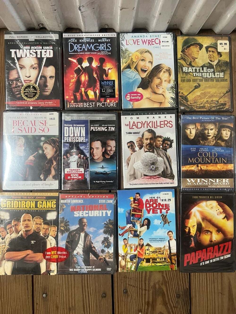 Lot of 11 Assorted DVDs Including Dreamgirls, Cold Mountain, and Gridiron Gang